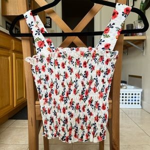 Floral Cropped Tank Top